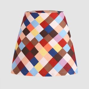 NWT colorblock mini skirt